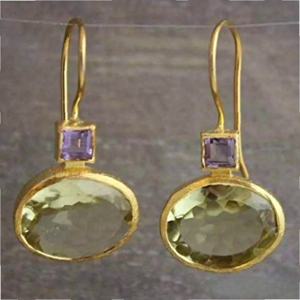 Retro Green Earrings