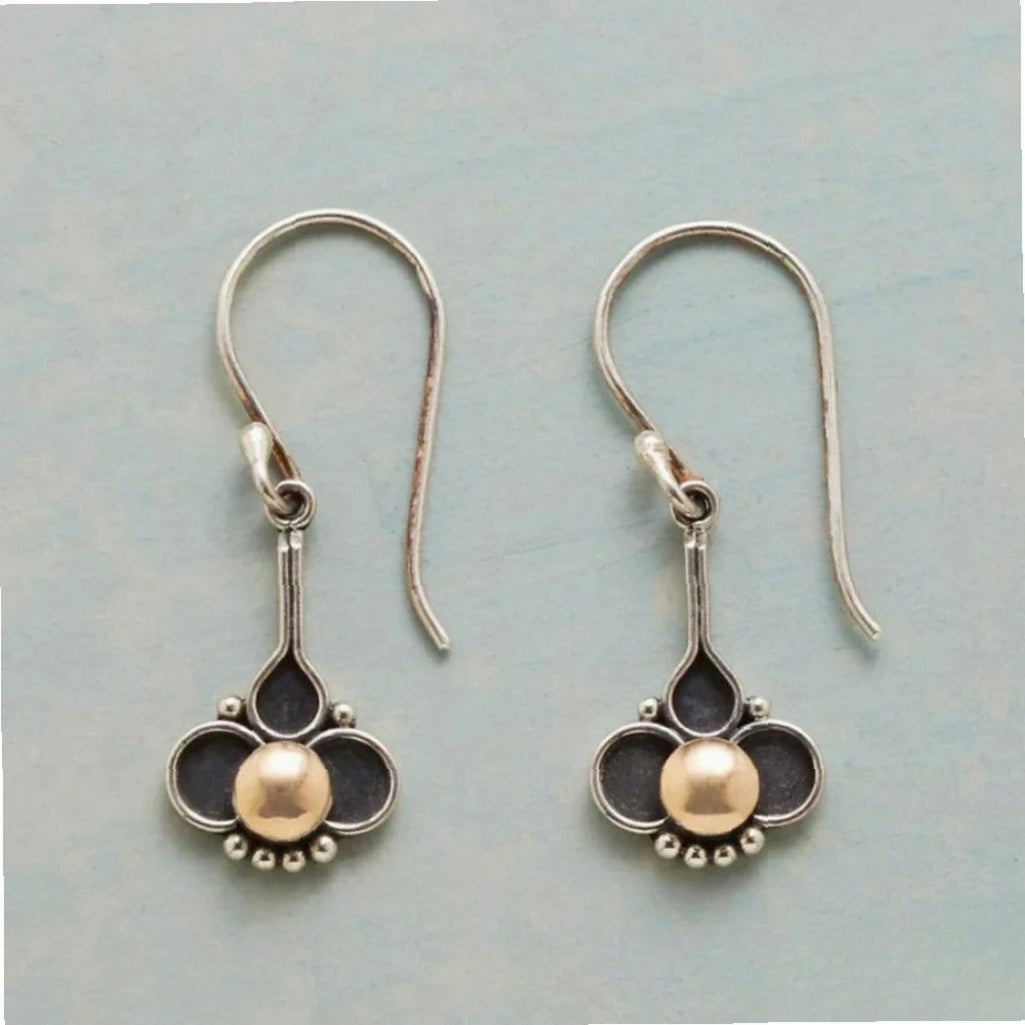 Bohemian Clover Pearl Earrings